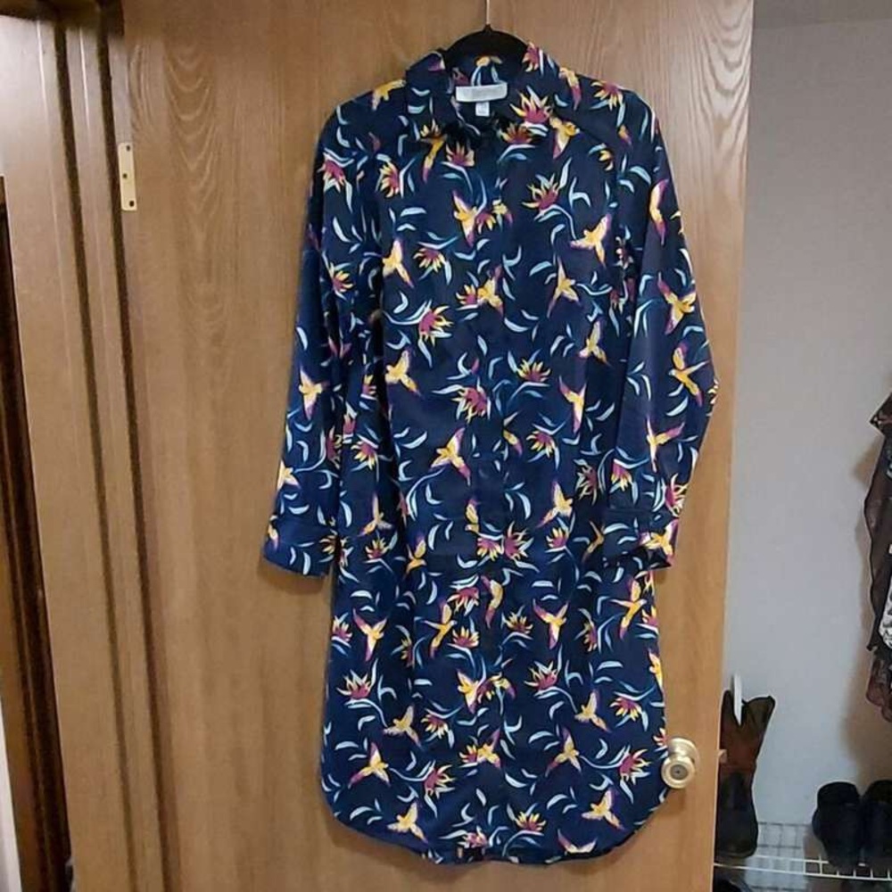 Floral Print Shirt Dress